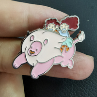 Steven Magical Pink Lion Brooch Assists Crystal Gems Enamel Pins Rose Quartz in the Desert Badge Heart-Shaped Nose Anime Pins