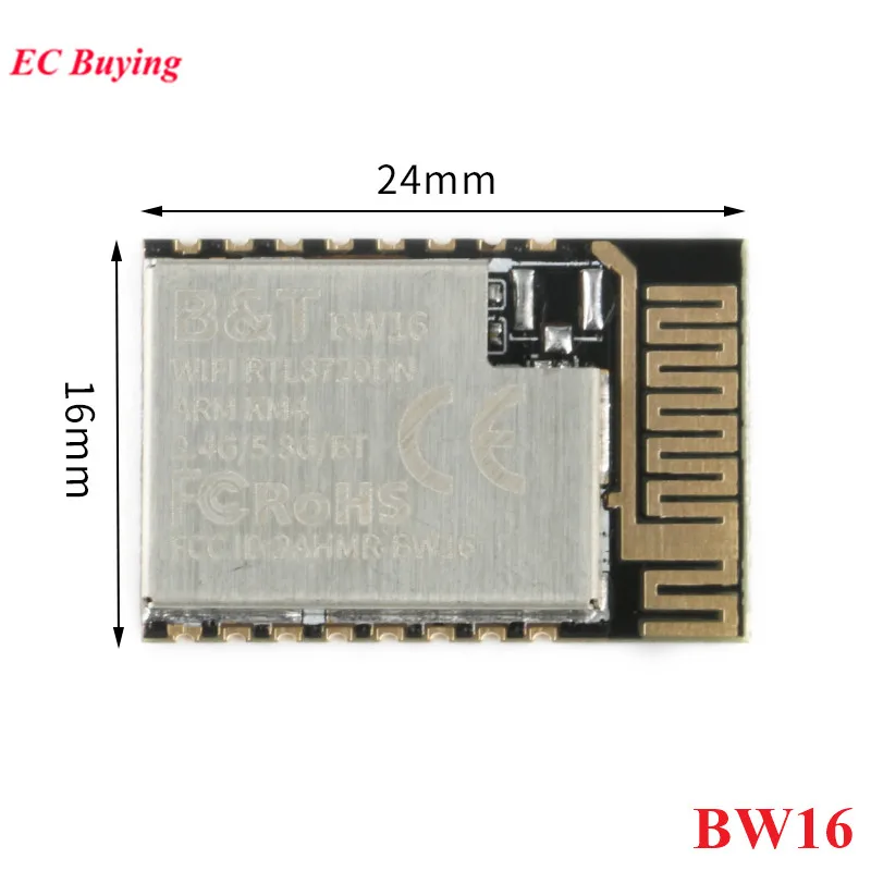 1-5Pcs BW16-Kit RTL8720DN BW16 BW20-12F-Kit BW20 RTL8711 Dual-band WiFi Bluetooth-compat Ble 5.0 Wifi Wireless Module I2C/SPI