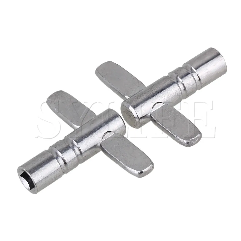 2 pcs Standard Drum Key for Drum Adjustable Wrench Tuning Heads Silver