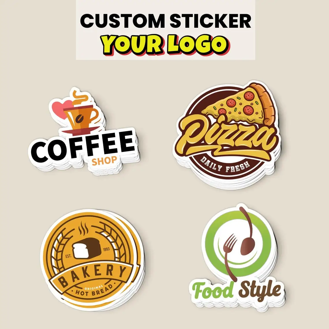 100 Custom Stickers Die Cut Vinyl Labels. Any Shape, Personalized Name, Portrait Stickers