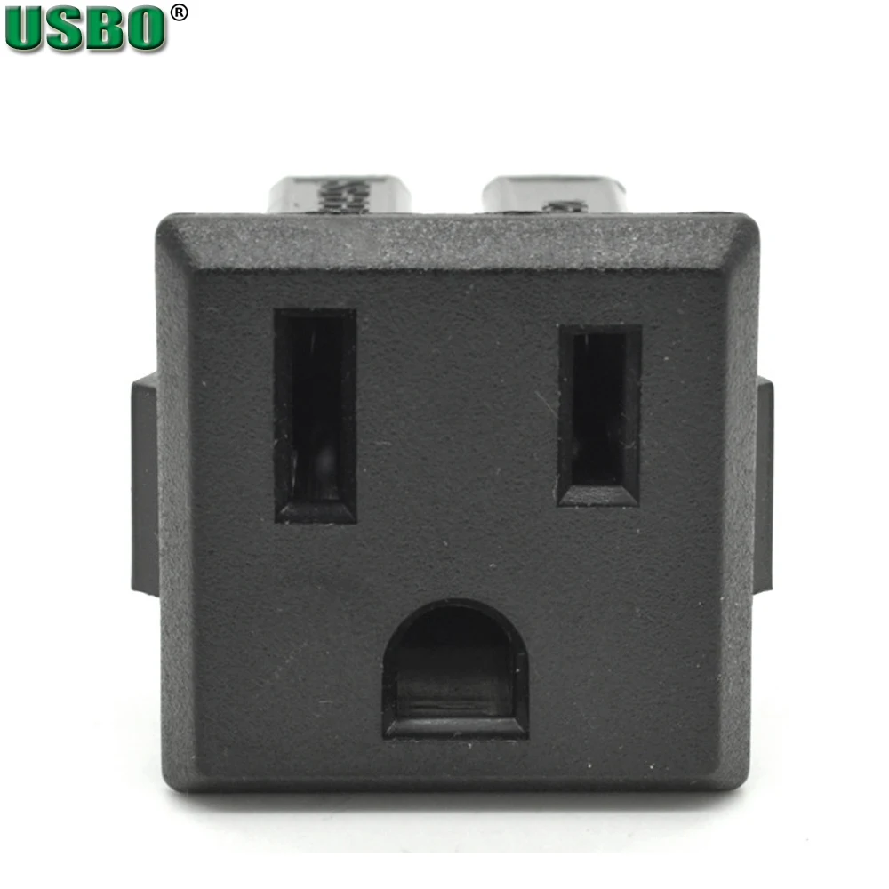 1 Stück Weiß-Schwarze Amerikanische Industrie-Steckdose 5-15R AC 3-Polige US-Steckdose 125V 15A AC-Stromanschluss SS-6B – Detail 4