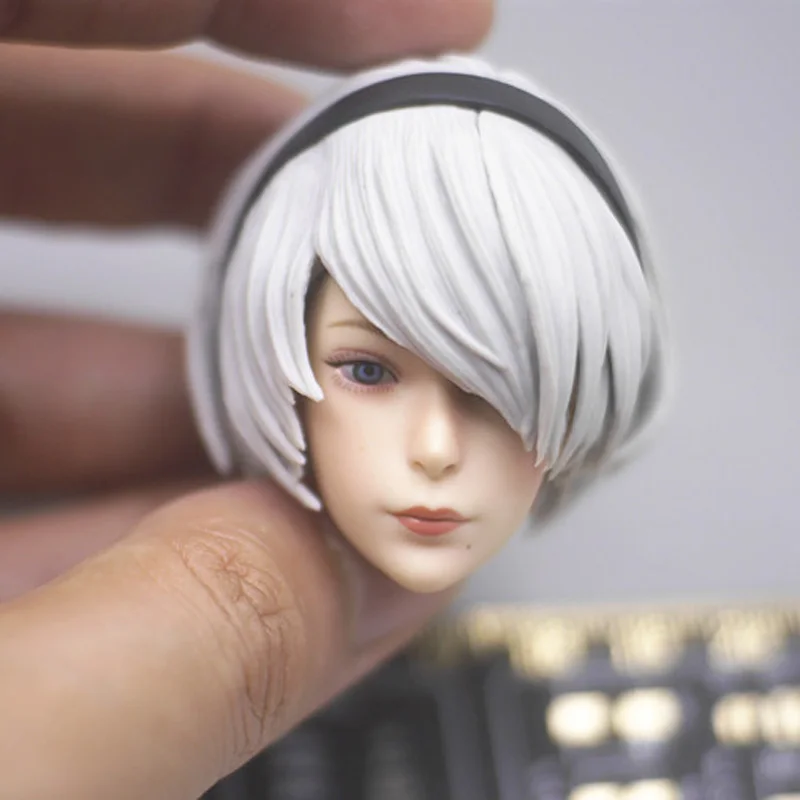 

1/6 Scale YoRHa No.2 Head Sculpt NieR:Automata 2B Sister Head Carving Model Toy for 12in Ordianry Color Body Doll