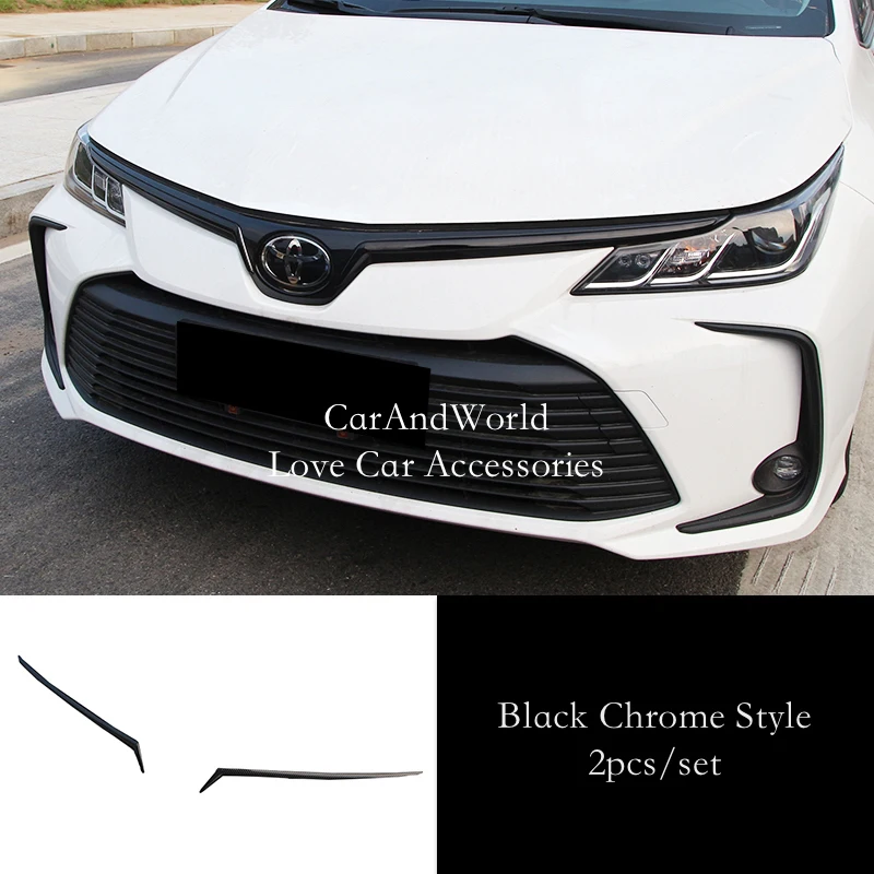 For Toyota Corolla E210 2019-2024 Front Grille Guard Strips Center Net Three Color Frame Trims Cover Car Decorate Accessories