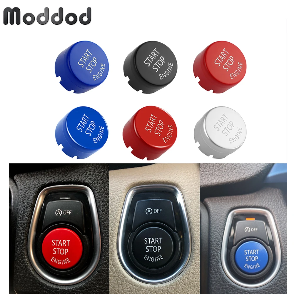 Motor Start Stop Taste Abdeckung Ersetzen Kappe Mit AUS-Taste Fit für BMW 1 3 5 6 7 Serie E70 e83 E84 E87 E90 E92 X1 X2 X3 X5 X6