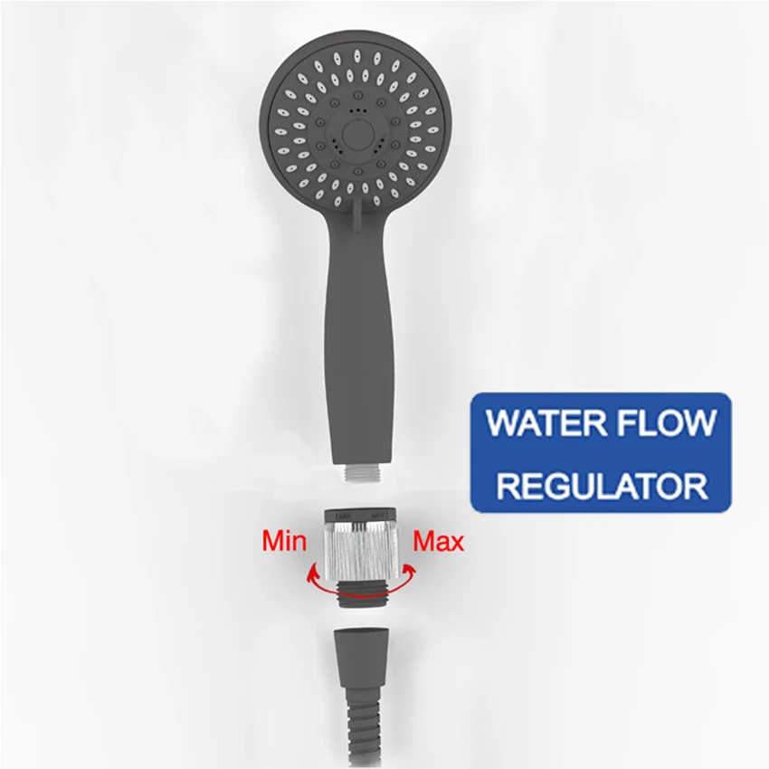 Water Flow Regulator Shower Water Pressure Control Restrictor Control Valve For Showerhead Faucet Rotatable Bathroom Accessories