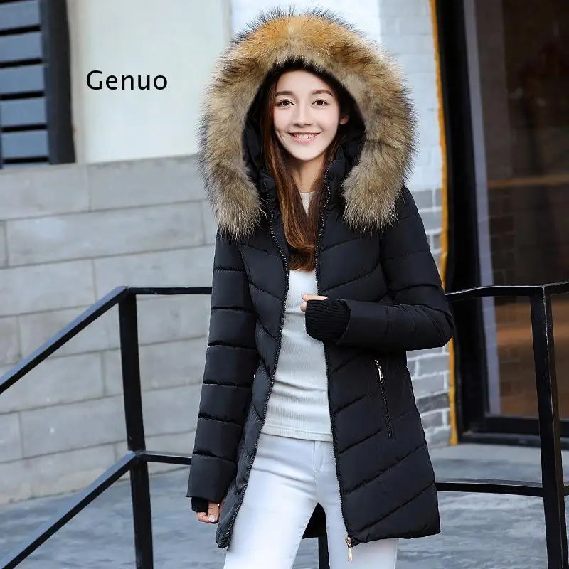 Big Fur Winter Coat Female Jacket New Hooded Parka Warm Winter Jacket Women Wadded Ladies  5XL Women\'s down jacket