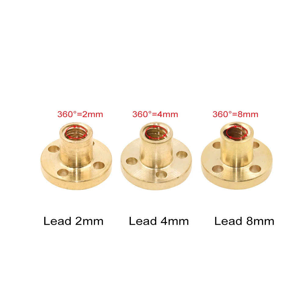 3D Printer M8 TR8 - 8mm 4mm 2mm Trapezoidal Screw for Supporting All the Copper Nut Stepper Motor Guide Screw for Lead Screw