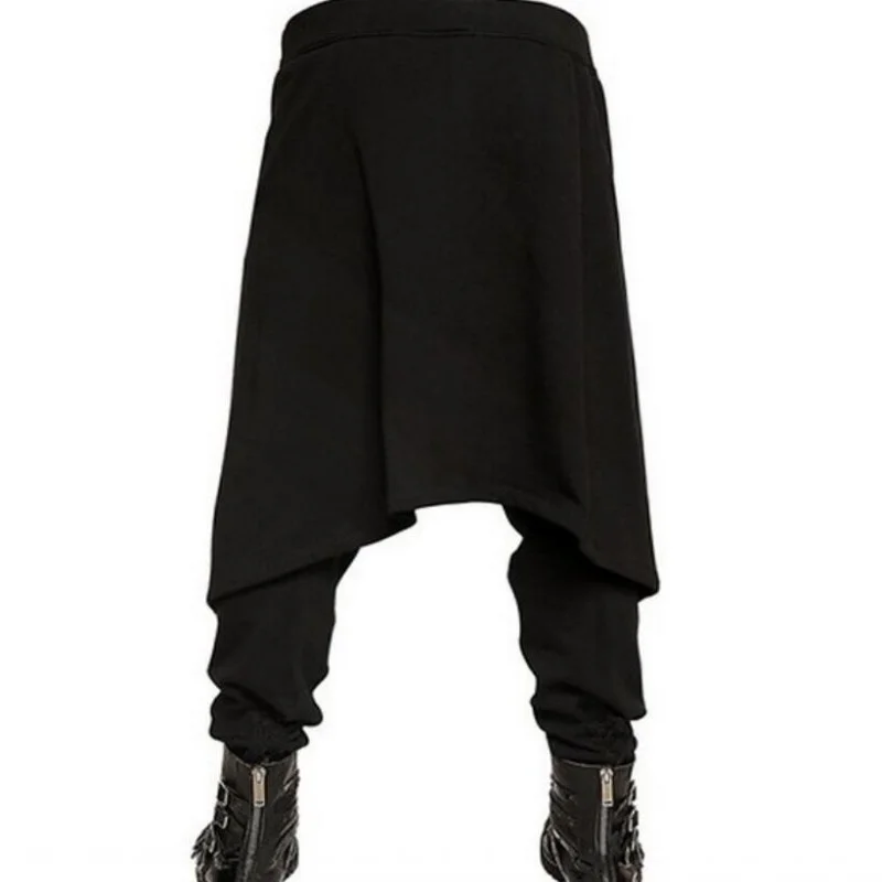 브랜드 뉴 블랙 망 한국 하렘 롱 바지 루즈 피트 댄스 스마트 팬츠 남성용 Skinhy Punk Goth Chic Trousers Size M-3XL