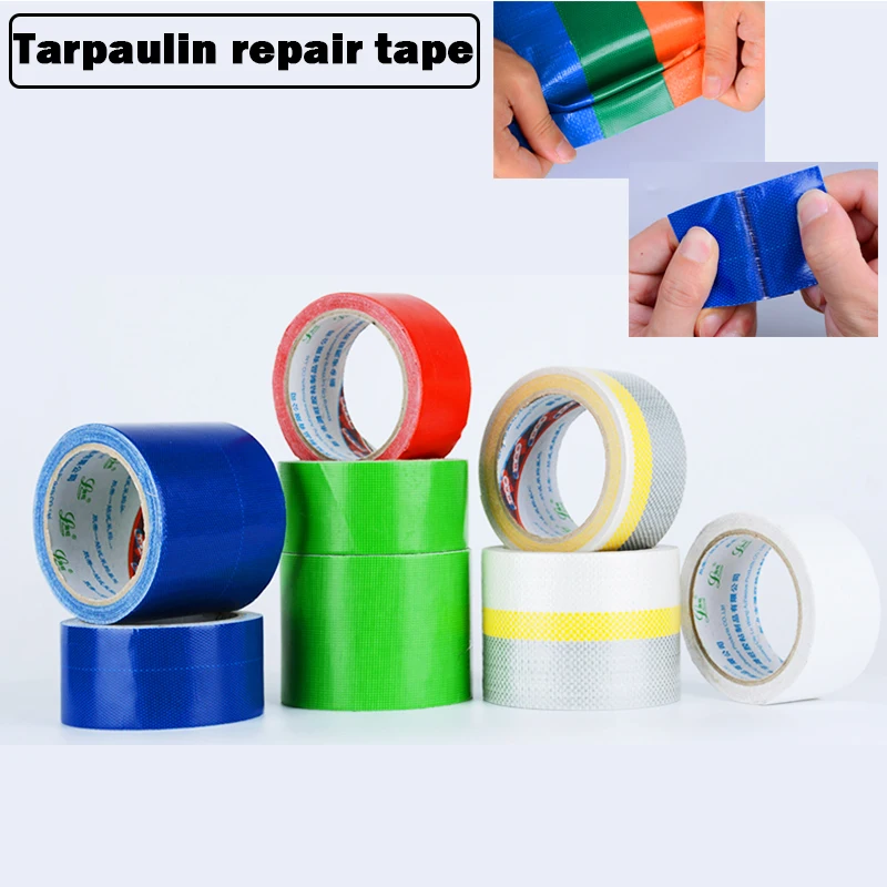 Length 5m 8m/Roll Repair Tape PVC PE Tarpaulin Self Fiberfix Adhesive Tapes Greenhouse Film Universal Adhesive Tape 5/8cm Width