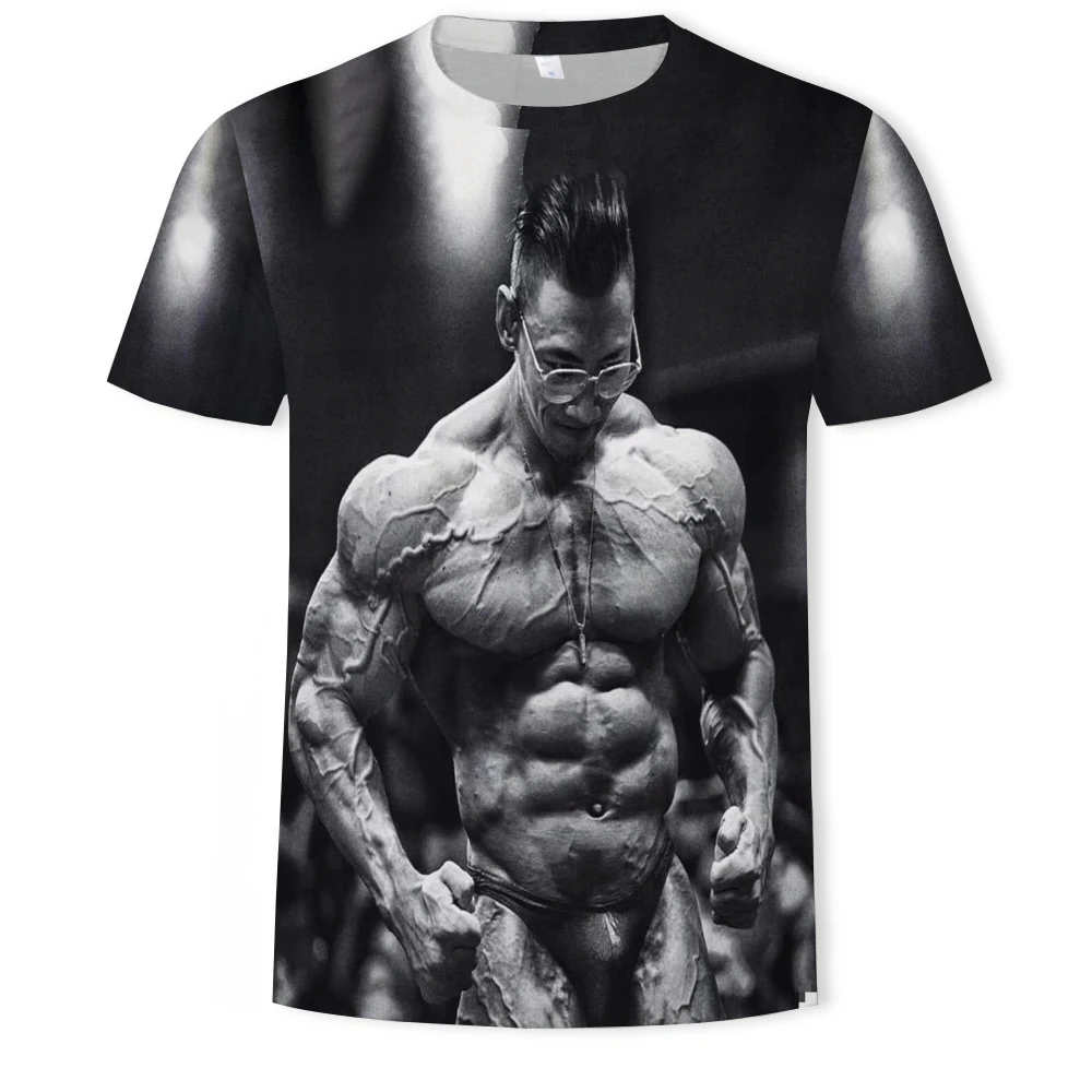 Brand Men\'s T-shirt Muscle Tattoos T Shirt Men Fashion Casual Top T-Shirt Cool Streetwear Short Sleeve Tshirt Oversized T-shirts