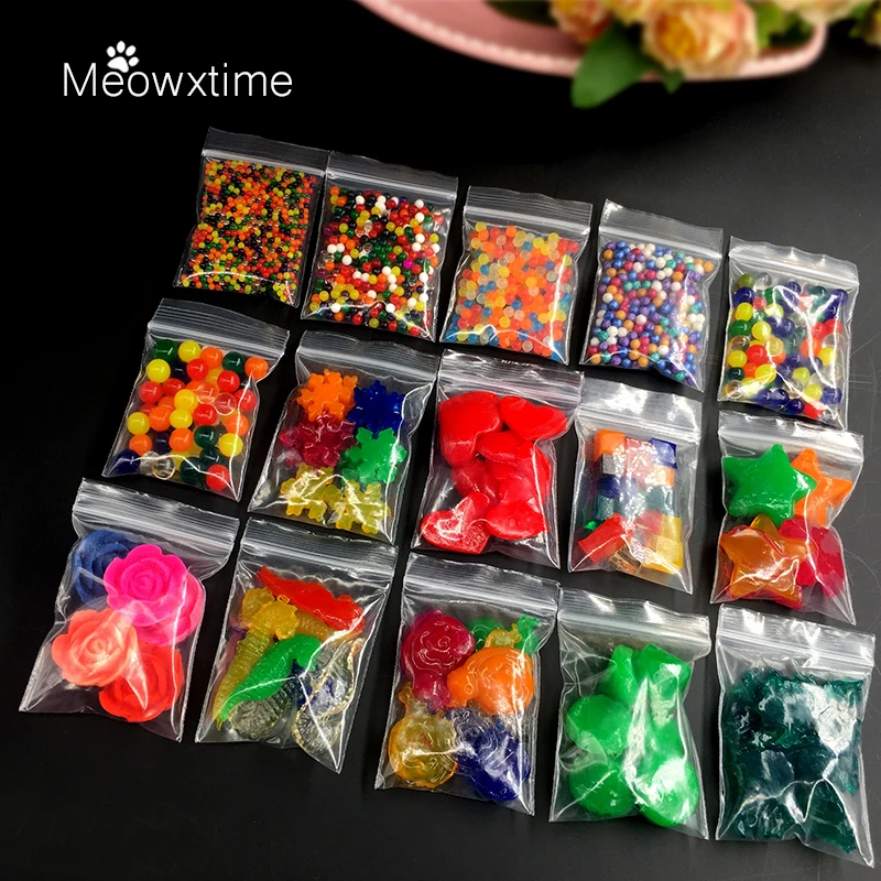 Bolas de hidrogel de cristal para el suelo, bolas de agua de polímero para cultivo de Gel, bolas decorativas de flores, y boda decoración del hogar,