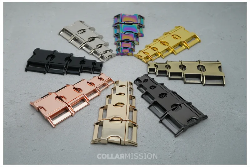 1pc Metal Colorful Side Release Curved Buckles Durable Plated Buckle 10mm, 15mm, 20mm, 25mm Dog Collar Paracord DIY Accessories