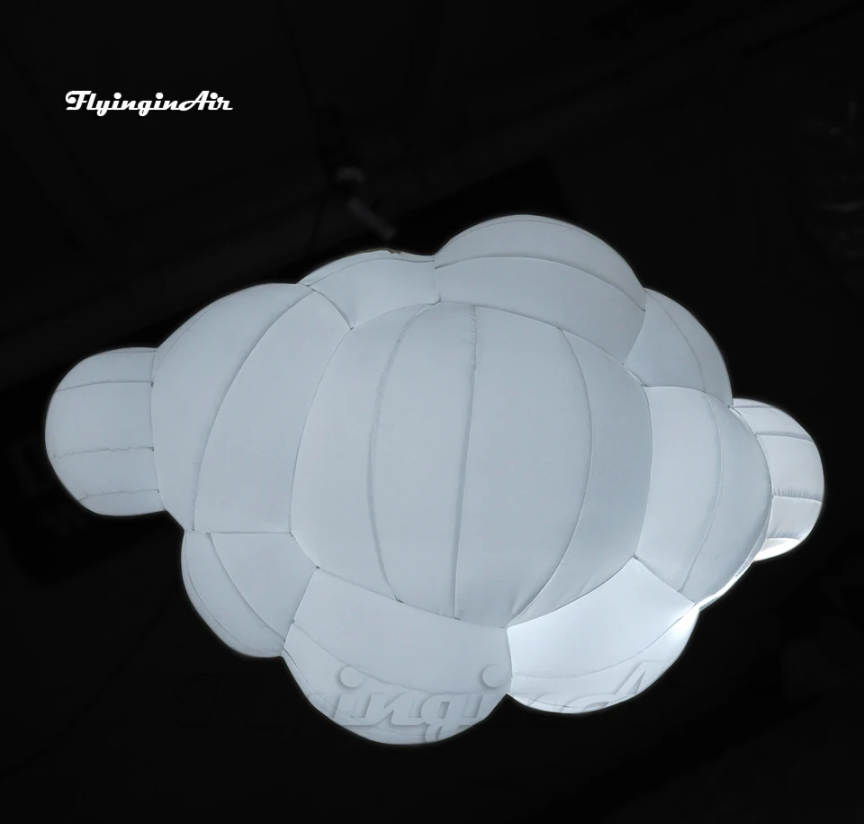 

Personalized Hanging Lighting White Inflatable Cloud Balloon For Concert Stage And Club Party Decoration