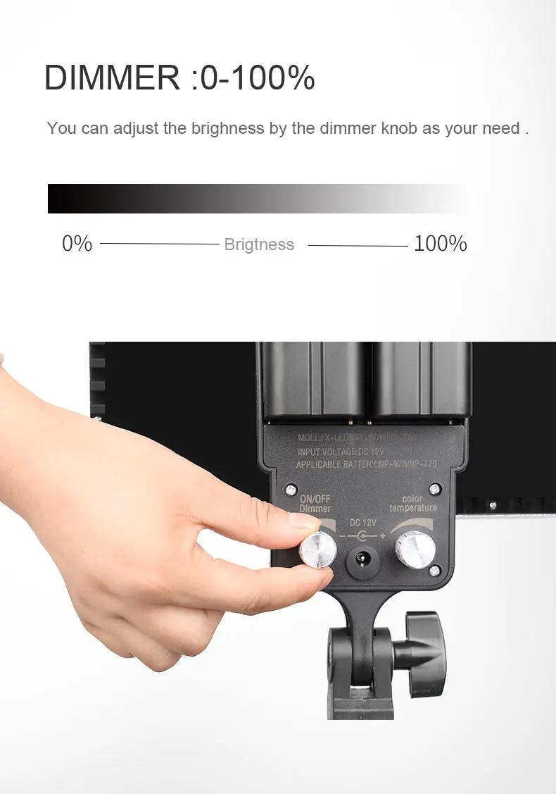 Mando a distancia con montaje de batería 40WX2, portátil, 3200k-5600K, luz LED bicolor para cámara de fotos y vídeo de estudio fotográfico