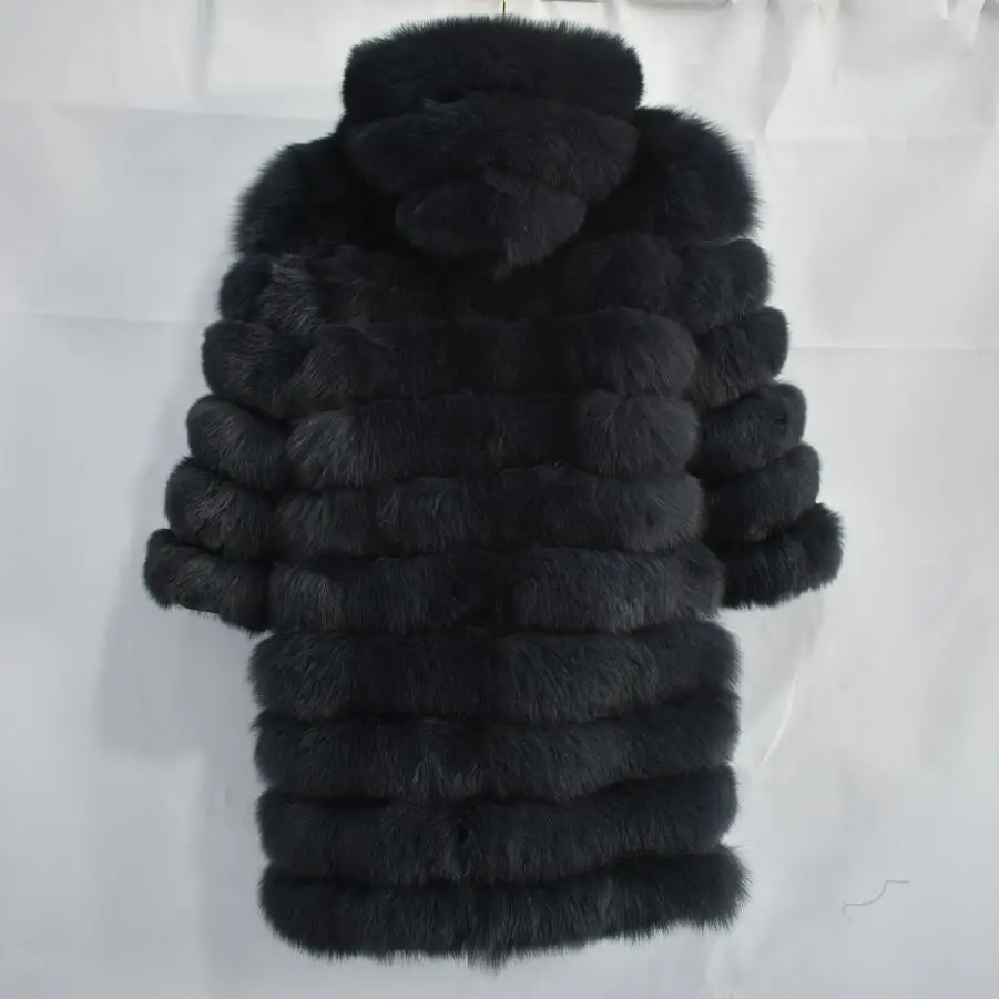 Women's Real Fox Fur Hood Coat, Detachable Vest, Thickening to Keep Warm, Winter Fashion