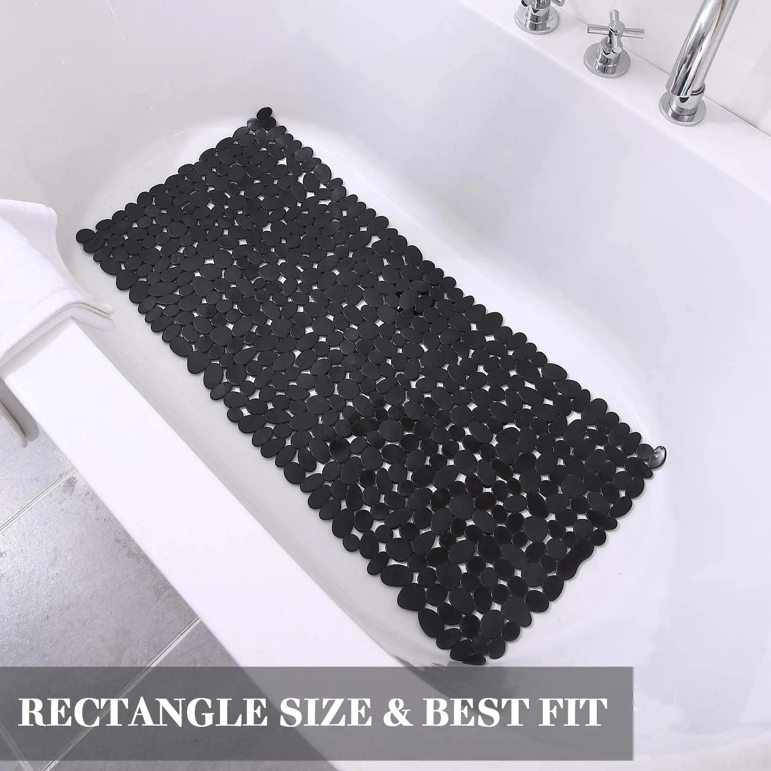 Safety Anti-slip Floor Mat Bath Bathroom Mat Tub Bath Shower Carpet Environmental Rubber Pebble Mats for Kids Elderly Disabled