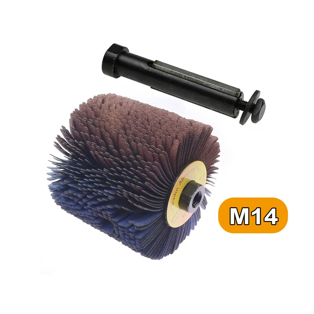 115*100*19mm Woodworking Polishing Wheel Sanding Cloth Wire Striping Drum Grinding Wheel for Irregular Surface Finish