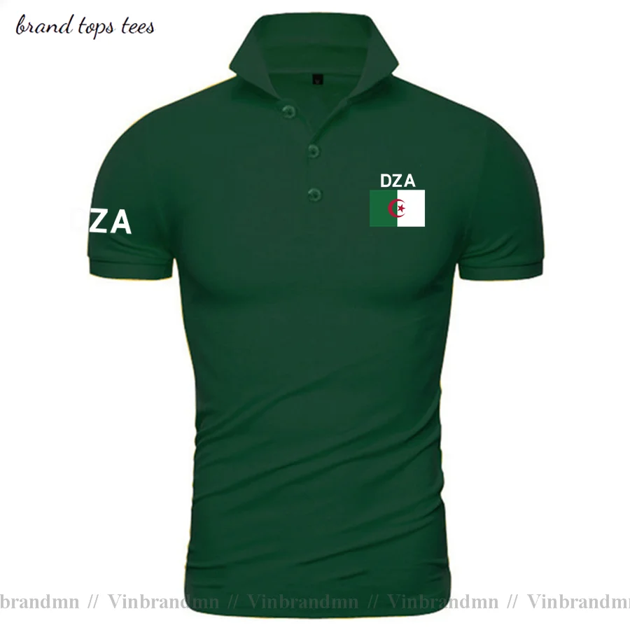 Republic of Algeria Algerian Islam DZA polo shirts men short sleeve white brands printed for country 2021 cotton nation Dzayer