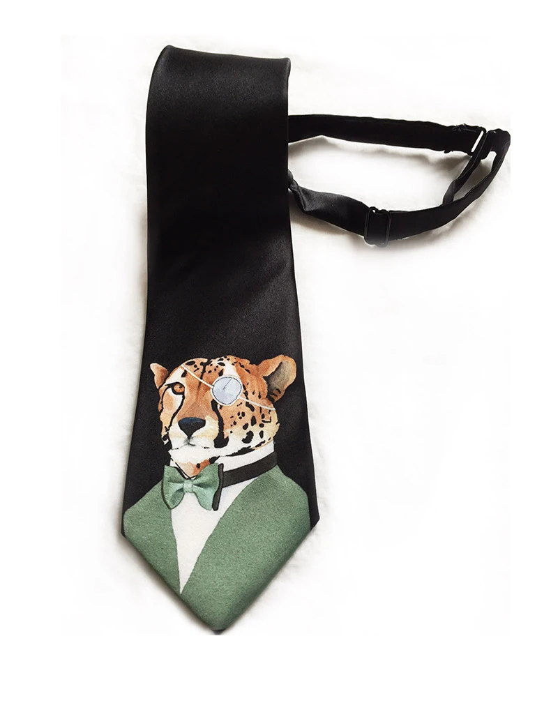 Free shipping new male men's necktie original design fun cool little tie female short college style accessories animal printed