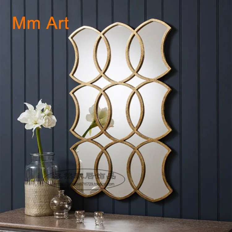 European style creative home decoration mirror wall hanging mirror Villa Hotel high end combination mirror decoration