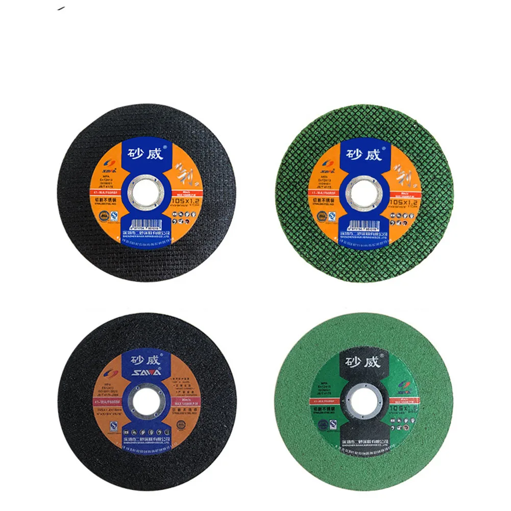 10 pces metal aço inoxidável disco de corte 105*1.2*6mm dupla malha moagem roda disco resina ultra-fino ângulo moedor disco de corte