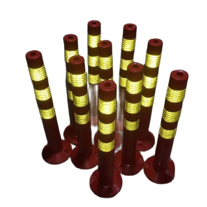 45cm Fixed Plastic Reflective Column Road Facilities Crossing Signs Warning Pile PE Safety Cone