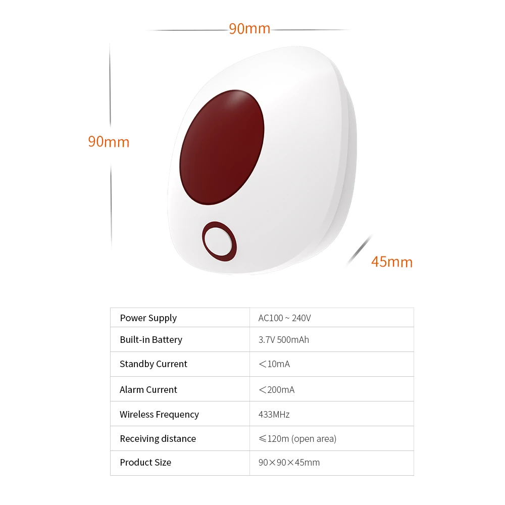 Staniot – sirène d'intérieur sans fil 433Mhz, système d'alarme de sécurité domestique anti-cambriolage, stroboscope Flash étanche, haut-parleur 110db,Vente chaude en France, livraison rapide sous 24h