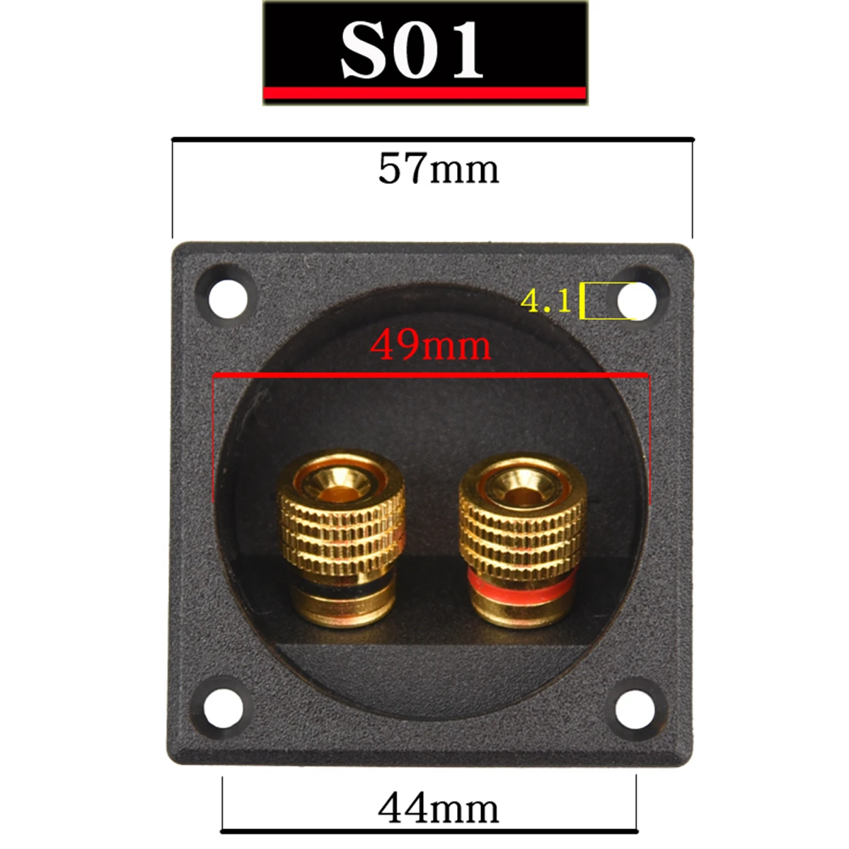 HIFIDIY Sống Vuông Vòng Tròn (Cài Đặt Lỗ 49Mm) loa Hộp Nối Nhà Ga Vỏ 2 Đồng Liên Kết Bài Dây Cáp Kết Nối