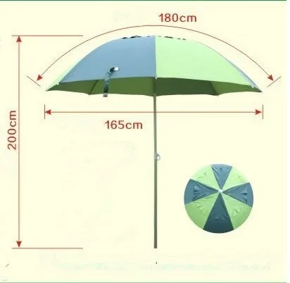 1.8m Outdoor Fishing Camping składany wodoodporny parasol przeciwsłoneczny z filtrem przeciwsłonecznym odpoczynek na plaży wędkarstwo uniwersalny