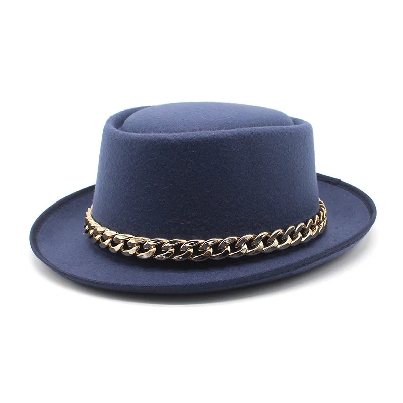 

2022 New Designer Round Top Classics Wide Brim Fedora Hats For Women And Men Casual Party Fashion Vintage Jazz Fedora Caps