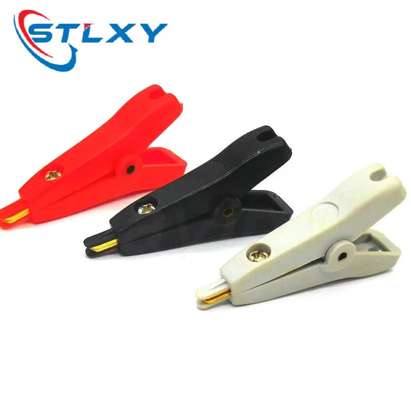 Alligator clip Gold-plated copper LCR kelvin test clip Low resistance flat clamps 5A Max open length 25mm