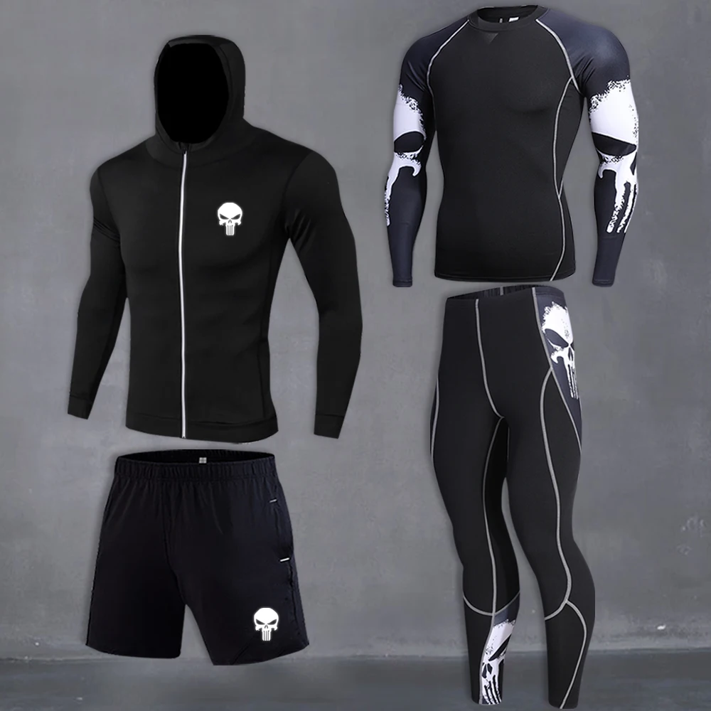 

Thermal Underwear Set for Men-Sport Base Layer Long Johns for Male Compression Suits Winter Cold Gear for Skiing Running