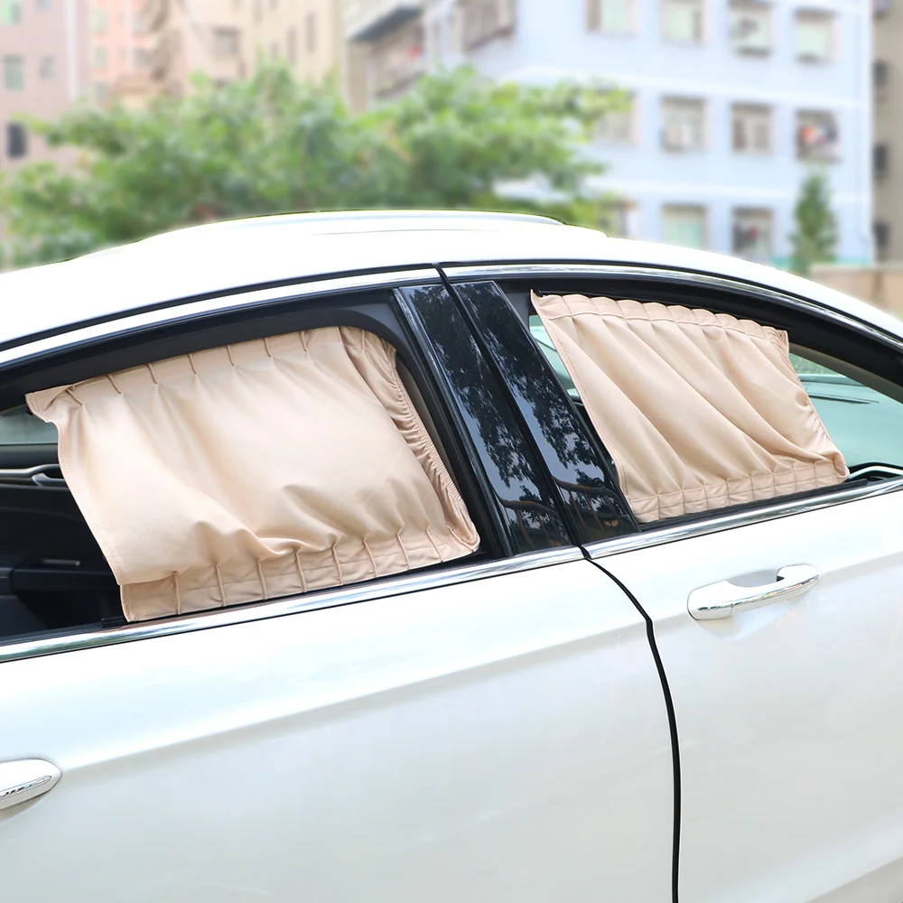 2pcs/Set Car Side Window Sunshade Curtains Universal Sun Visor Blinds Cover Auto Windows Curtain Aluminum Alloy Car Curtain