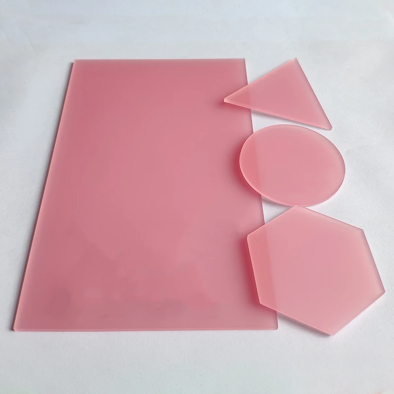 3MM Peach Pink Single Matte Acrylic Sheet Frosted Translucent Cast Plexiglass Plastic Board For Box,Craft,Sign,DIY Display