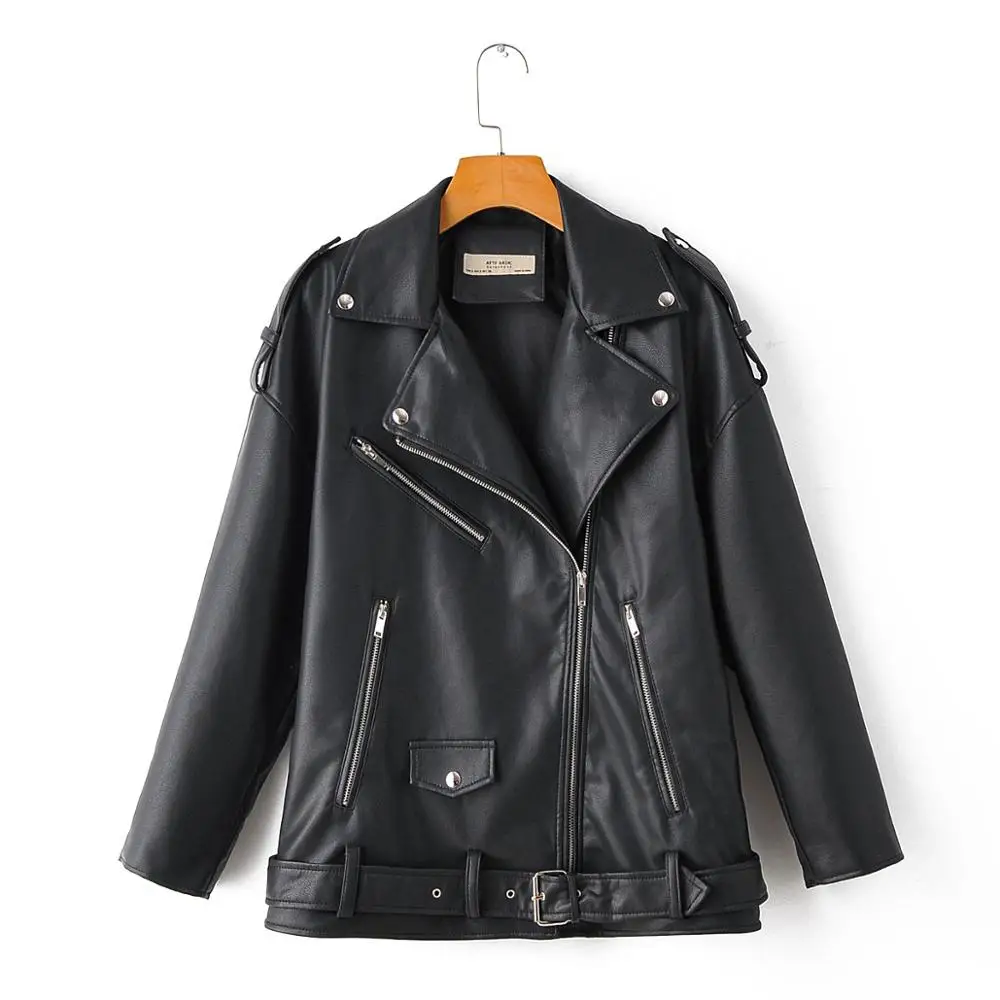 Brand Motorcycle PU Leather Jacket Women Winter And Autumn New Fashion Coat 3 Color Zipper Outerwear jacket New Novel Coat HOT