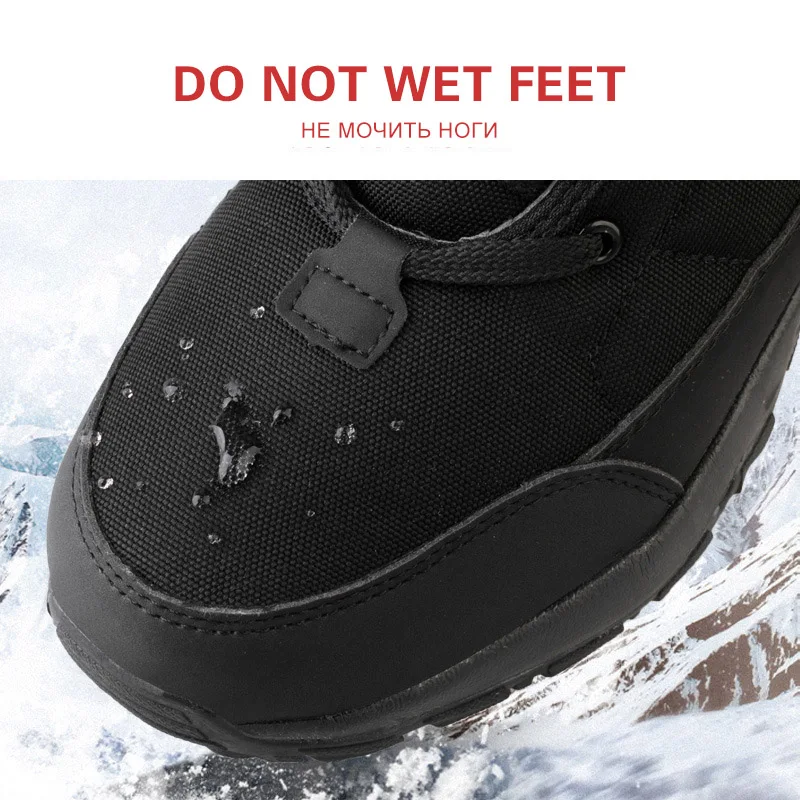 Winter Laarzen Mannen Wandelen Schoenen Outdoor Snowboots Dikke Vacht Warm Casual Footwear Platform Mannen Laarzen Mannelijke Katoenen Schoenen Grote size