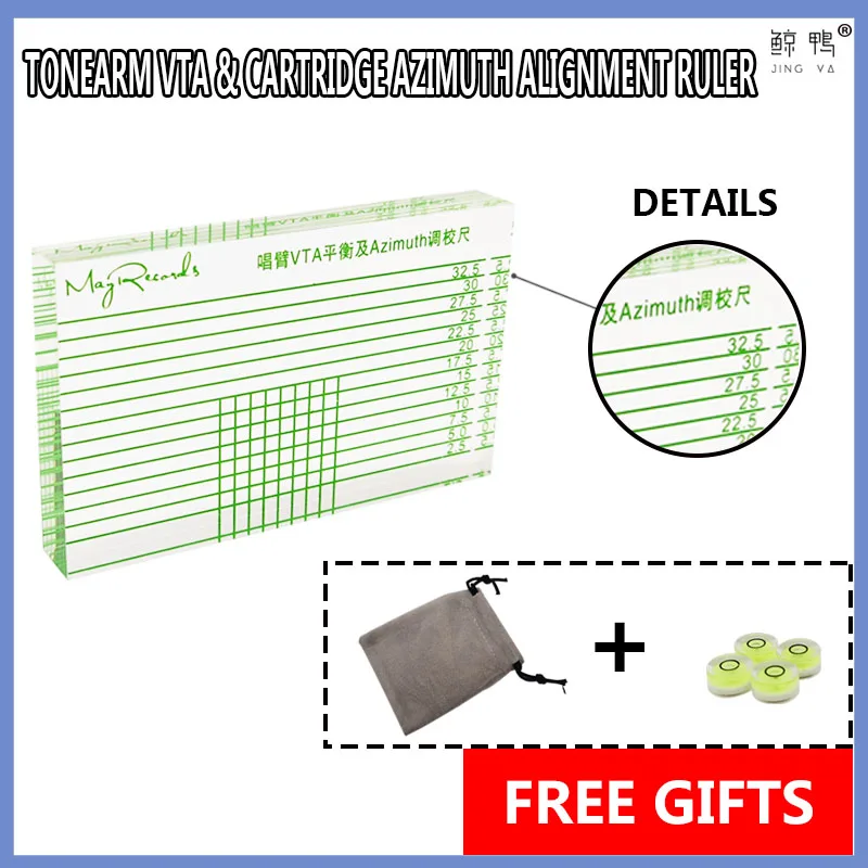 Tonearm VTA & cartuccia azimut allineamento righello blocco allineamento guscio 10mm