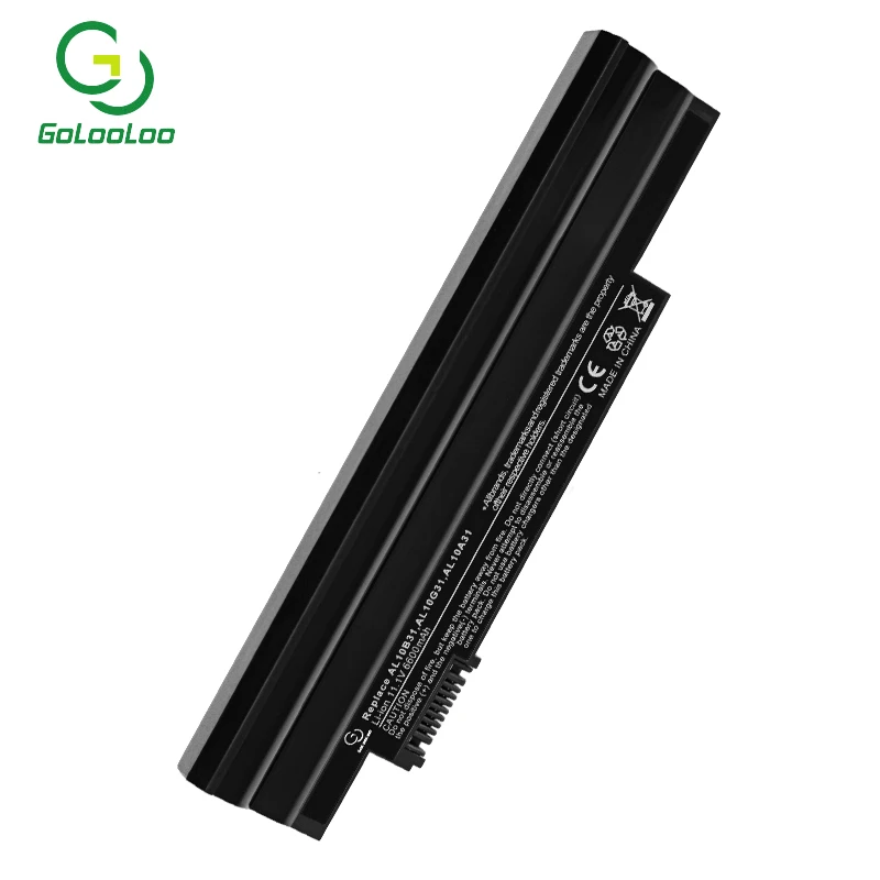 Golooloo – batterie d'ordinateur portable 6 cellules pour Acer Aspire One 360 (D260) 522 AOD255 AOD257 AOD260 D255 D255E D257 D260 D270 E100 happy