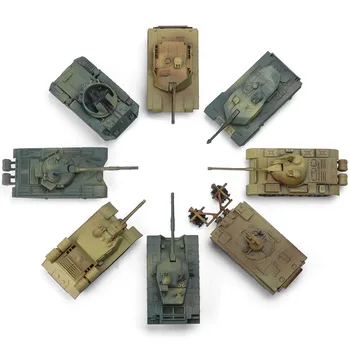 1/72 4D montar kit de modelo de tanque T72-M1 JSU-152 M1 Panther II The Battle Chariot Series brinquedo de guerra mundial