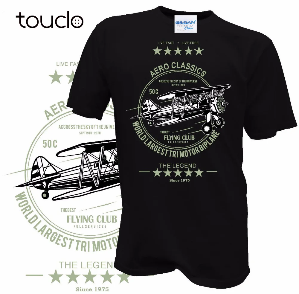 New Summer Style T-Shirt Print Tee Shirt For Male Flying club shirt Aero Club Rc Flugzeug Classic Flieg Vintage T shirt