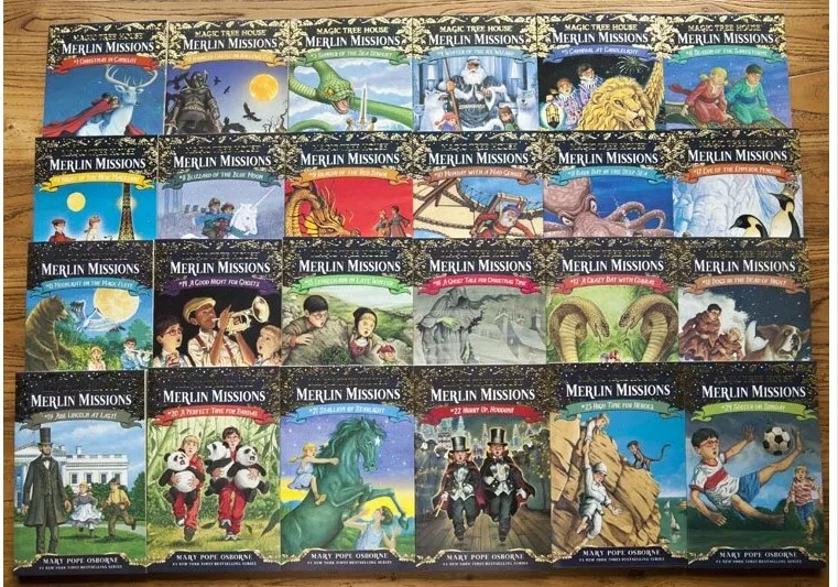 24 Books Magic Tree House Merlin Missions 1-24 English Reading Story Books Children Adventure Science Chapter Book