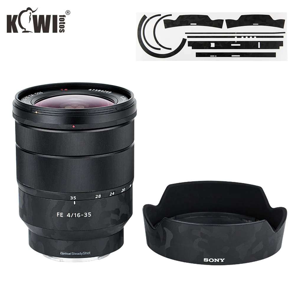 Anti-Scratch Lens Protective Skin Film For Sony Vario-Tessar T FE 16-35mm F4 ZA OSS SEL1635Z & ALC-SH134 Lens Hood 3M Sticker