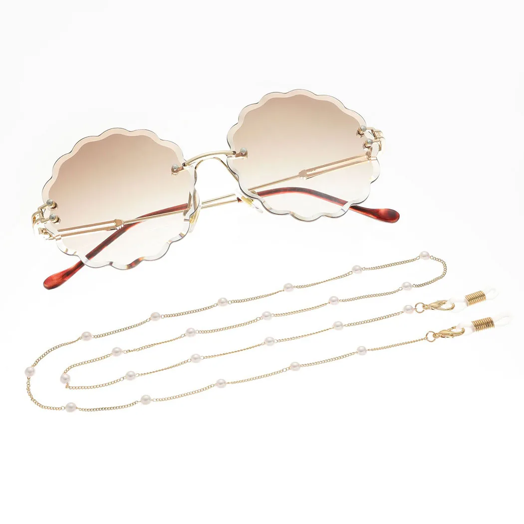 Estate Chic Donne di Occhiali Da Sole In Oro Catene di Lettura In Rilievo Catena di Occhiali Eyewear Cord Cordicella Della Cinghia Della Collana Della Stringa Della Catena