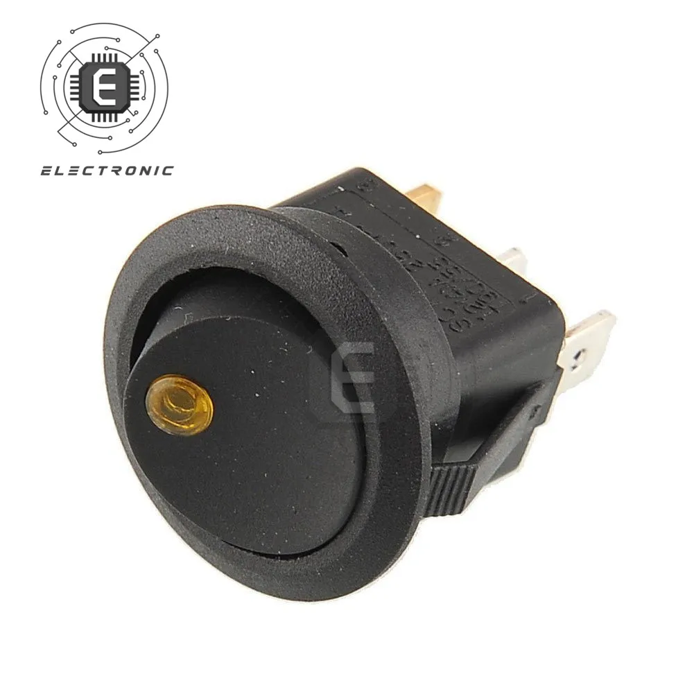 12V/125V/250V cerchio superiore e cerchio inferiore interruttore occhio di gatto 3pin auto Polka Dot LED interruttore a levetta a bilanciere