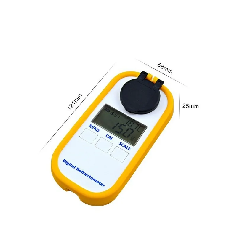 Honey Refractometer Brix Digital Portable Refractive Index Refractometer 0-90% Brix Be Water 3in1 Honey Concentration Meter