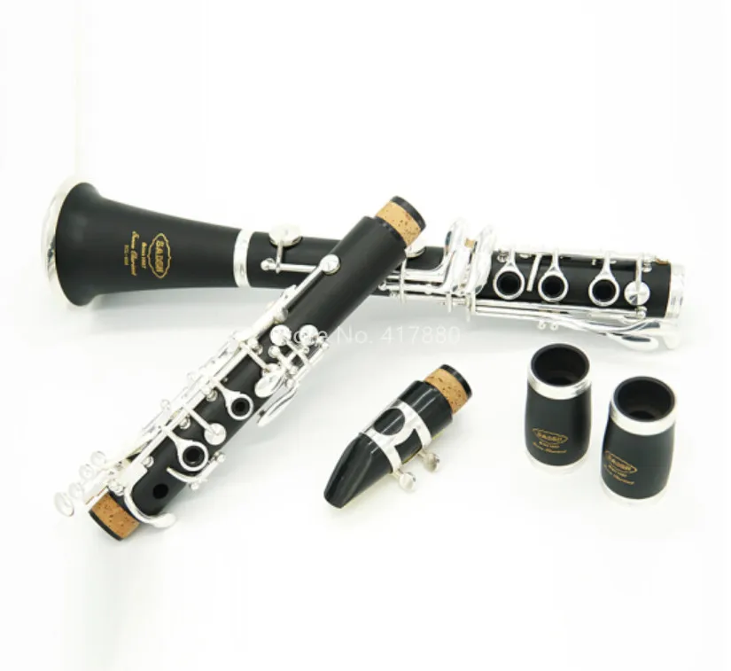 

SADSN SCL-450 17 Keys Bb Tune Clarinet Bakelite Body Silver key B Flat Clarinet Professional Musical Instrument with Case