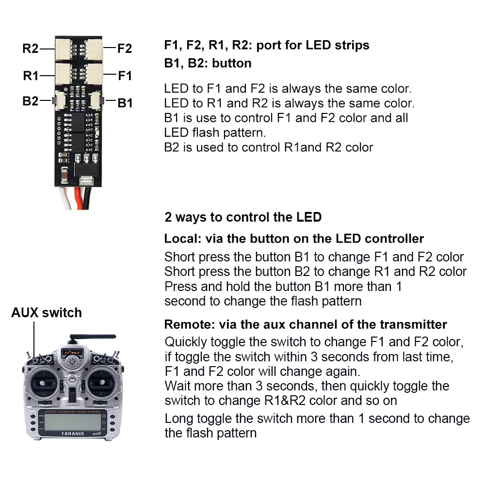 Super Bright RGB LED Lights for FPV Drone Quadcopter Hexacopter Octacopter WS2812B