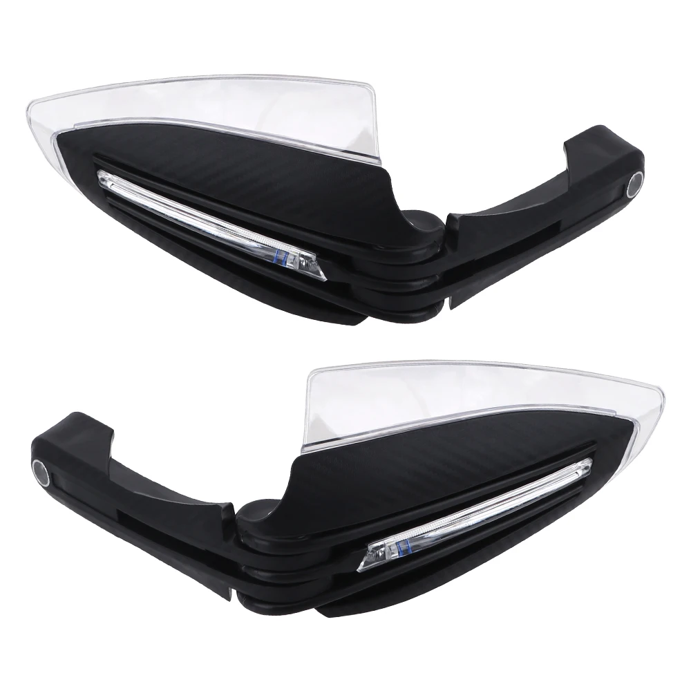 Leepee 2 peças de proteção de mão para motocicleta com luz led de sinal, acessórios universais, para guidão de 22mm externo ou 15-17mm de diâmetro interno
