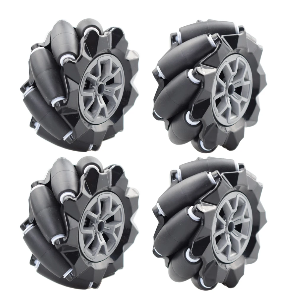 15KG Load 80mm Omni Mecanum Wheel with 4pcs 12V DC Speed Encoder Motor for Arduino Raspberry Pi DIY Robot Car STEM Toy Parts