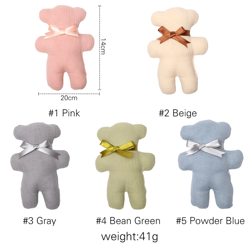 Let's Make 1Pcs Baby Toys Little Bear Cartoon Cotton Baby Soothing Toys Creative Music Rattle Newborn Toy Kids Birthday Gifts